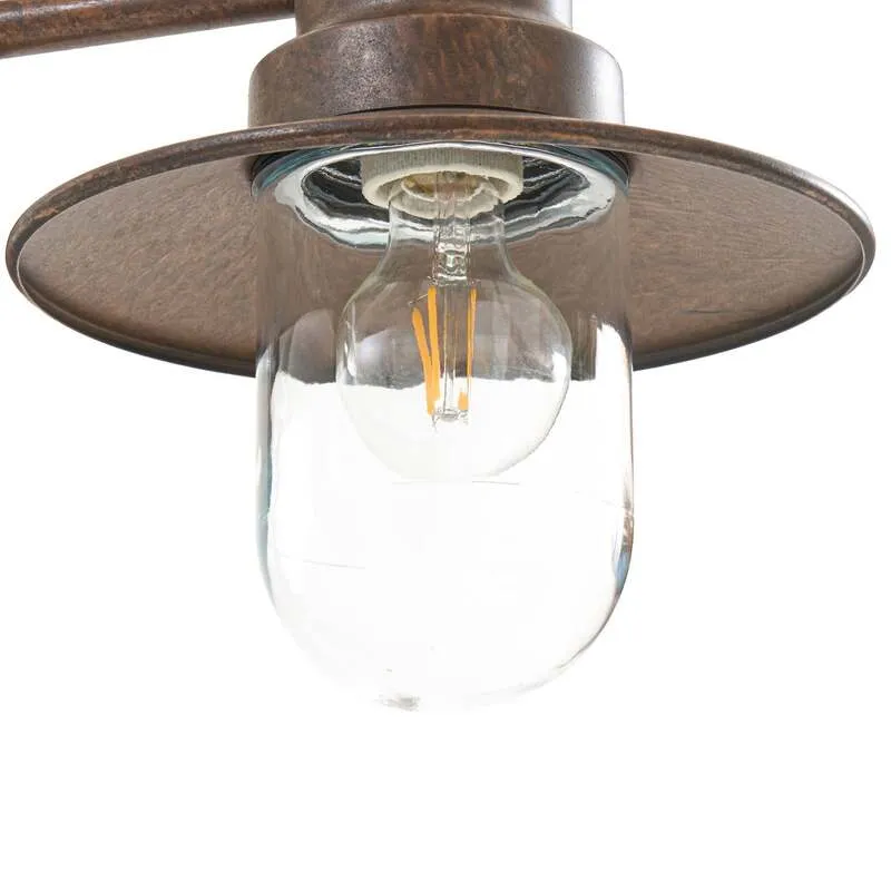 B-Ware Lindby Wegeleuchte Eloretta LED Gartenlampe rost Stahl 110cm IP44 E27 dimmbar