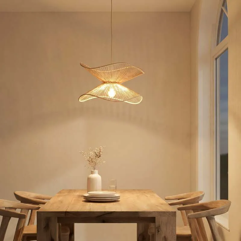 B-Ware Lindby Pendelleuchte Hängeleuchte Valdorin LED Lampe dimmbar beige Ø40cm 80W