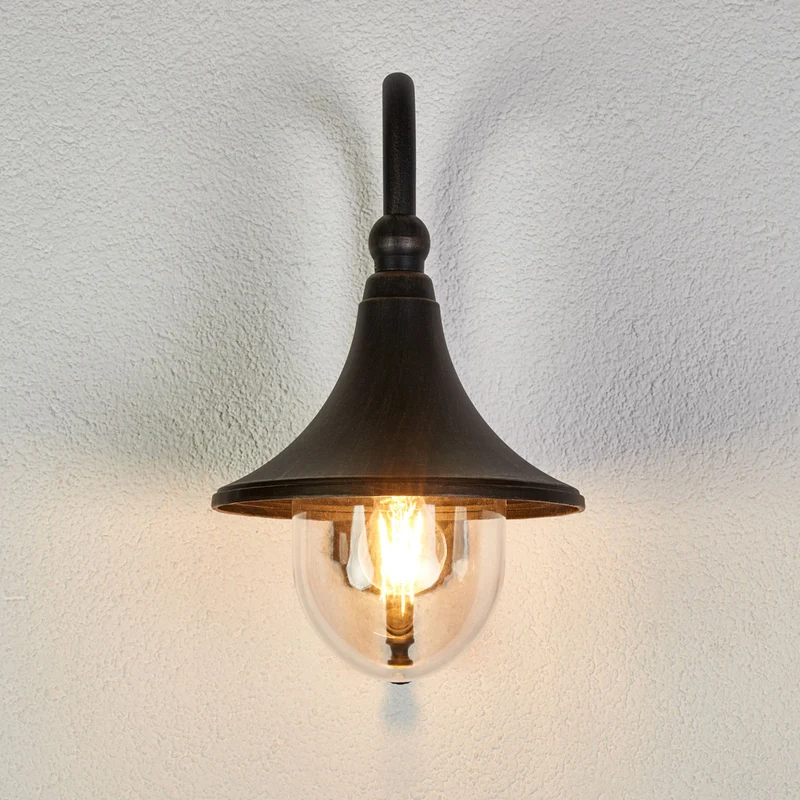 B-Ware Lindby Außenwandleuchte Gartenleuchte Daphne LED Lampe dimmbar schwarz IP44