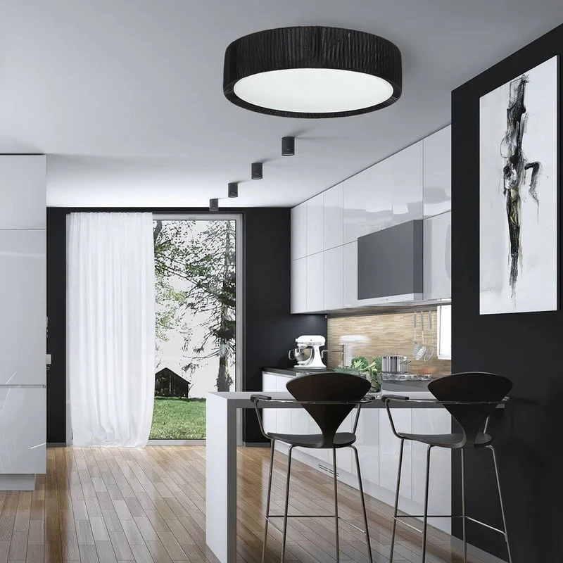 Handro LED Deckenleuchte Ø 100cm Schwarz