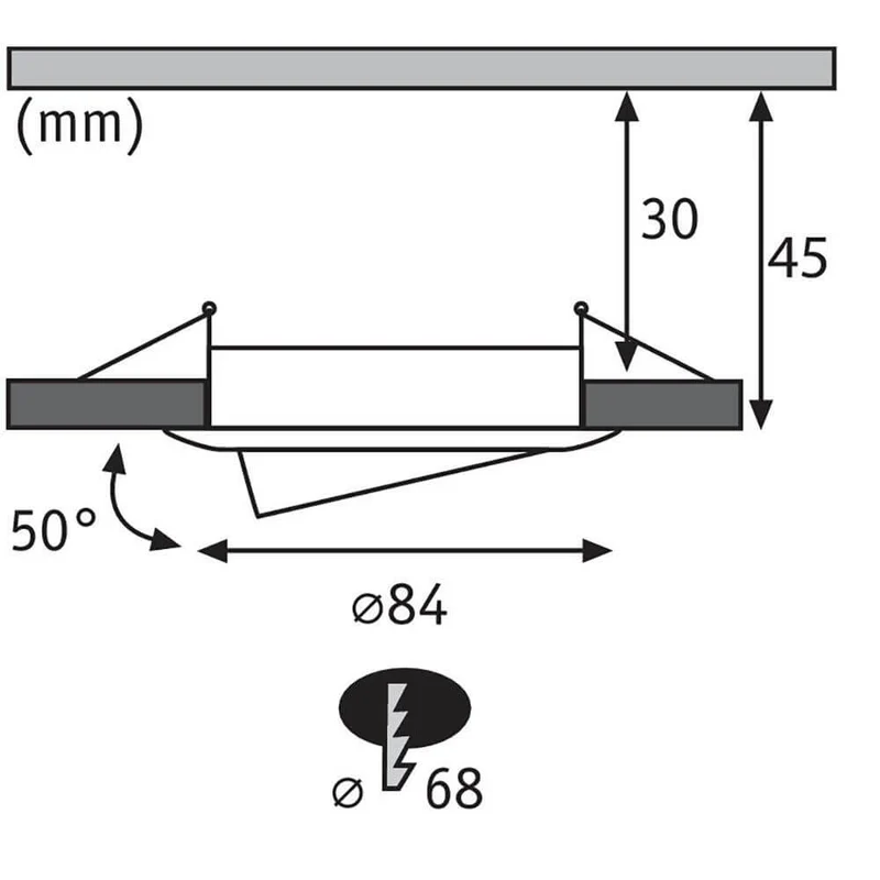 LED Einbauleuchte Nova LED Schwarz-Matt