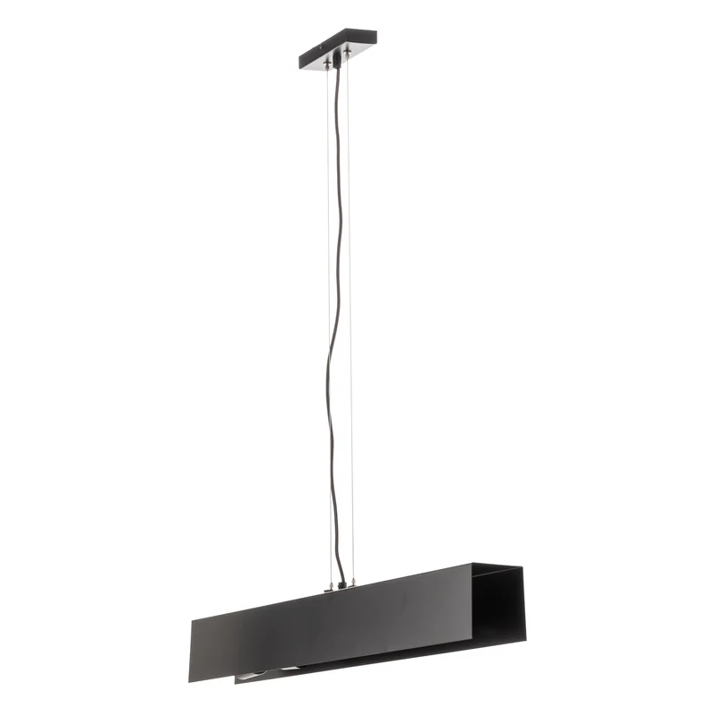 B-Ware Hängeleuchte Gentor 4 Pendelleuchte Leuchte Schwarz Stahl E27 LED dimmbar 96 cm