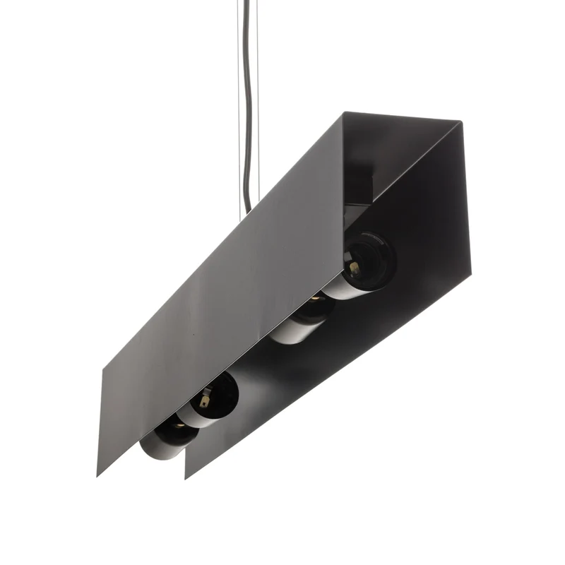 B-Ware Hängeleuchte Gentor 4 Pendelleuchte Leuchte Schwarz Stahl E27 LED dimmbar 96 cm