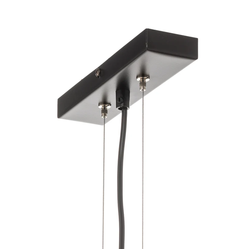 B-Ware Hängeleuchte Gentor 4 Pendelleuchte Leuchte Schwarz Stahl E27 LED dimmbar 96 cm