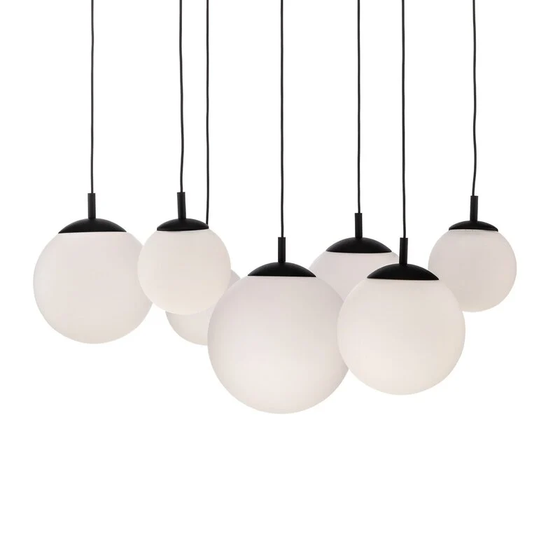 B-Ware Hängeleuchte Esme Opalglas siebenflammig dezentral Deckenlampe Deckenleuchte
