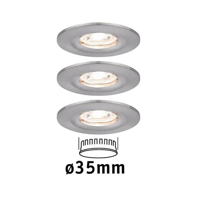 LED Einbauleuchte Nova Mini Basis-Set starr Rund 6,5cm