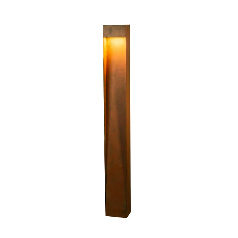 B-Ware Konstsmide Wegeleuchte Rho LED Gartenlampe dimmbar rostfarben 100cm IP54