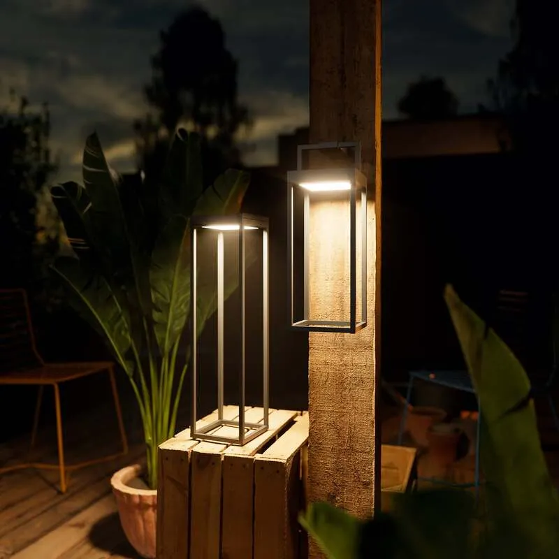 B-Ware Sigor LED Solarleuchte Numove Gartenleuchte dimmbar anthrazit 32,5cm Höhe