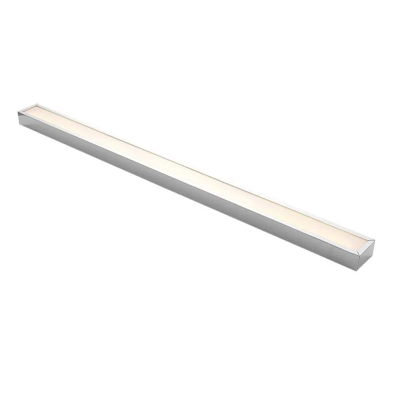 B-Ware Lindby Wandleuchte Wandlampe Layan LED Badezimmerlampe chrom 120cm IP44 weiß