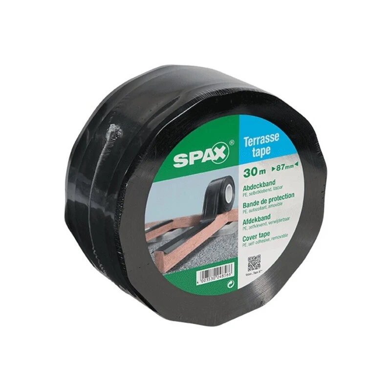 B-Ware SPAX Tape Abdeckband selbstklebend 30m UV-resistent witterungsbeständig 87mm