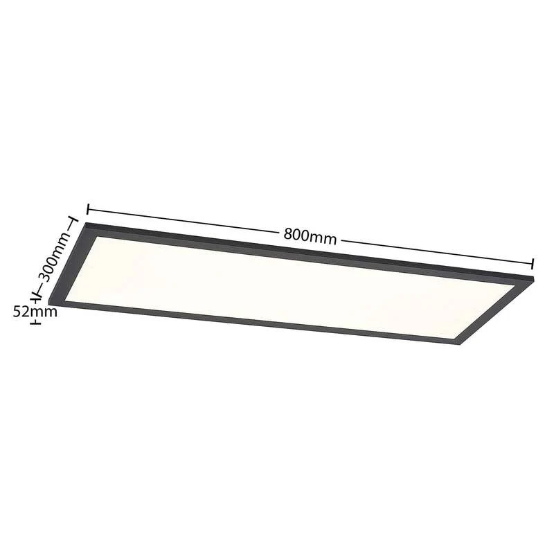 B-Ware Lindby Deckenleuchte Nelios LED Lampe Leuchte dimmbar schwarz 80x30cm 4000K