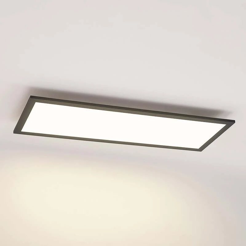B-Ware Lindby Deckenleuchte Nelios LED Lampe Leuchte dimmbar schwarz 80x30cm 4000K
