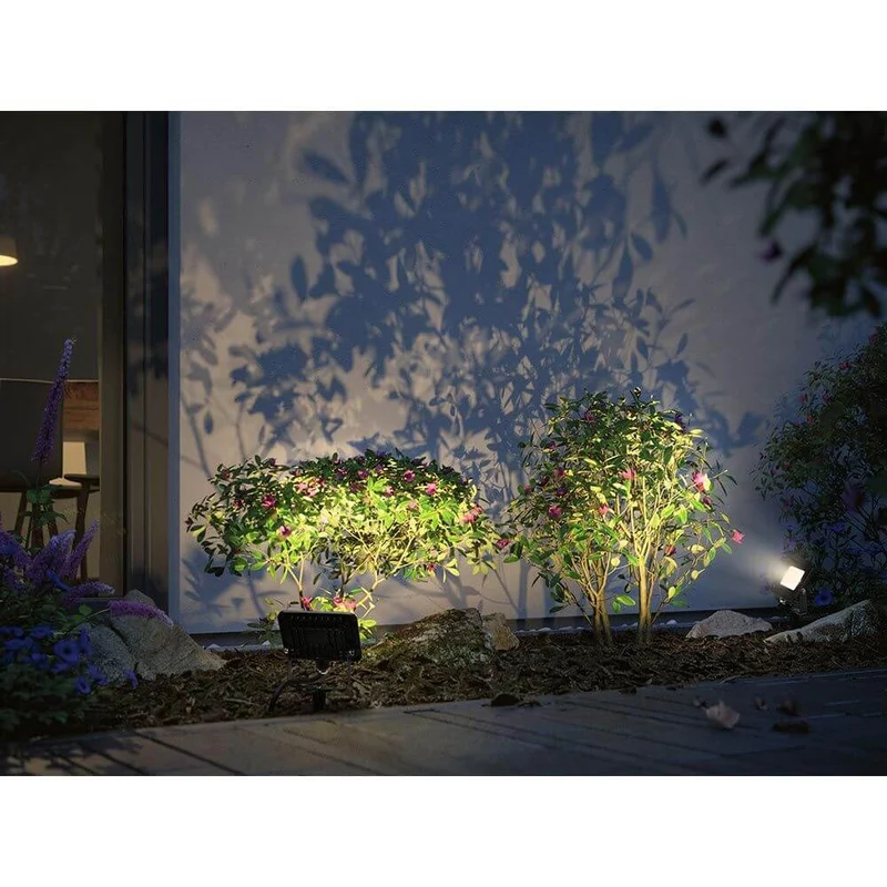 Plug & Shine LED Gartenstrahler Fluter IP65 Schwarz