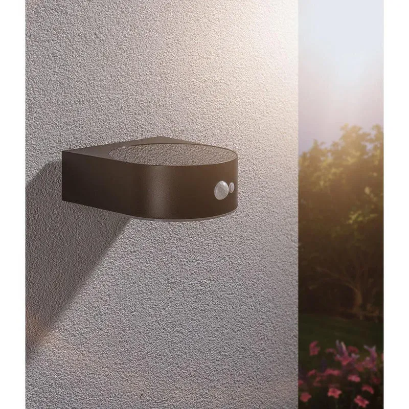 Solar LED Außenwandleuchte Eileen Sensor Schwarz