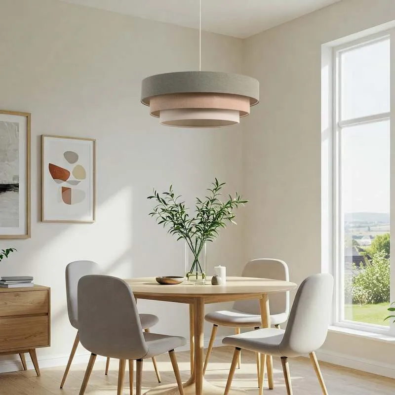 B-Ware Maco Design Hängeleuchte Triniti LED Pendelleuchte dimmbar grün beige Ø60cm