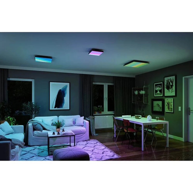 LED Panel Velora Rainbow RGBW Dynamisch Schwarz