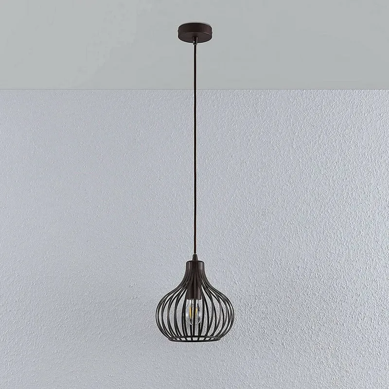 B-Ware Lindby Frances Hängeleuchte Leuchte Lampe Hängeleuchte Esszimmerlampe braun 1-fl