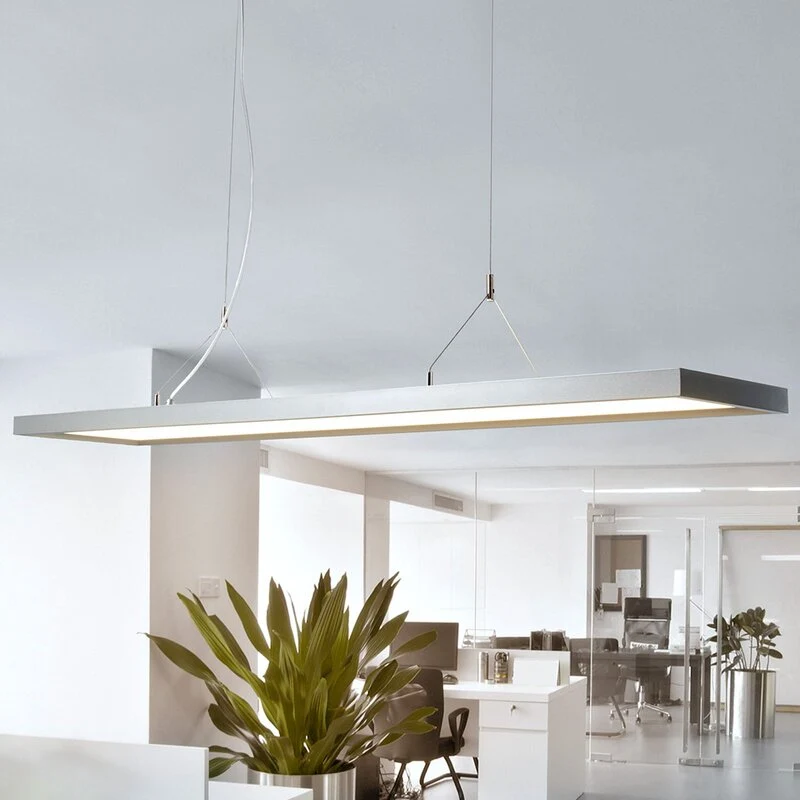 B-Ware Arcchio Pendelleuchte Hängeleuchte LED Dorean Büro silber Metall SIEHE TEXT