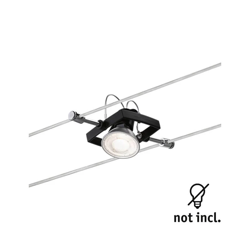 Seilsystem Mac II Einzelspot Strahler Schwarz
