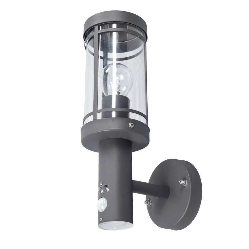 B-Ware Lindby Außenwandleuchte Djori LED Gartenlampe mit Bewegungsmelder anthrazit IP44