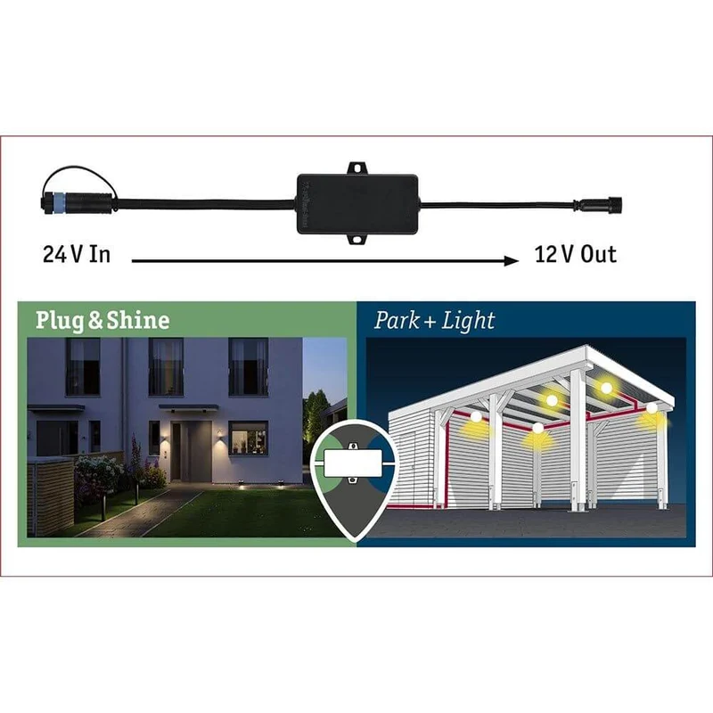 Park + Light Verteiler Schwarz IP67