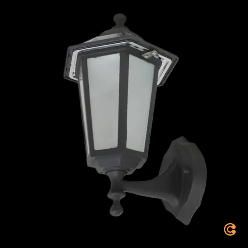 B-Ware Lampenwelt Außenleuchte Wandleuchte Solar LED Kristin Schwarz Garten 40 cm IP44
