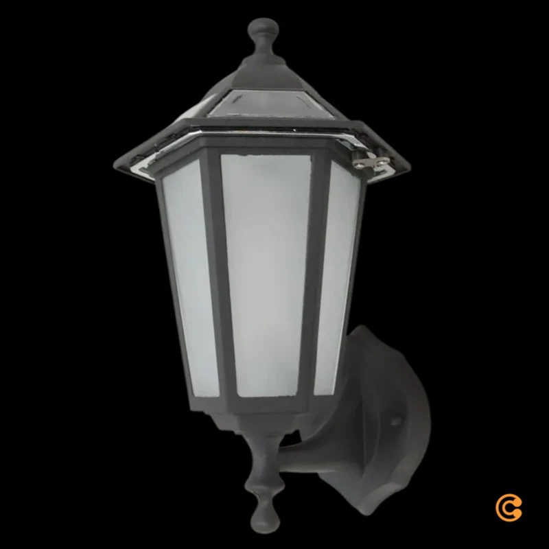 B-Ware Lampenwelt Außenleuchte Wandleuchte Solar LED Kristin Schwarz Garten 40 cm IP44