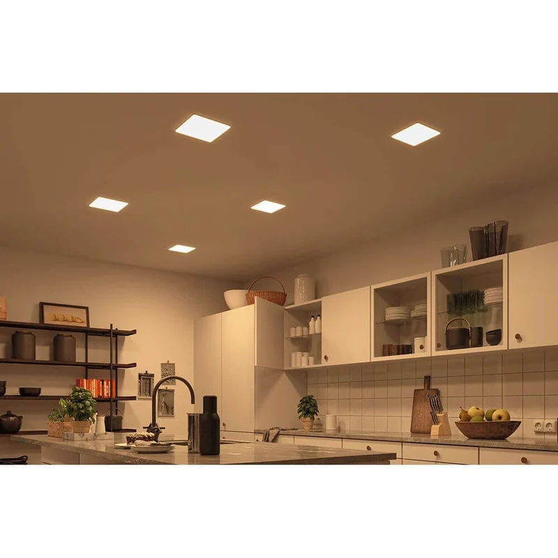 VariFit LED Einbaupanel Veluna Eckig CCT-Switch Weiß, Klar