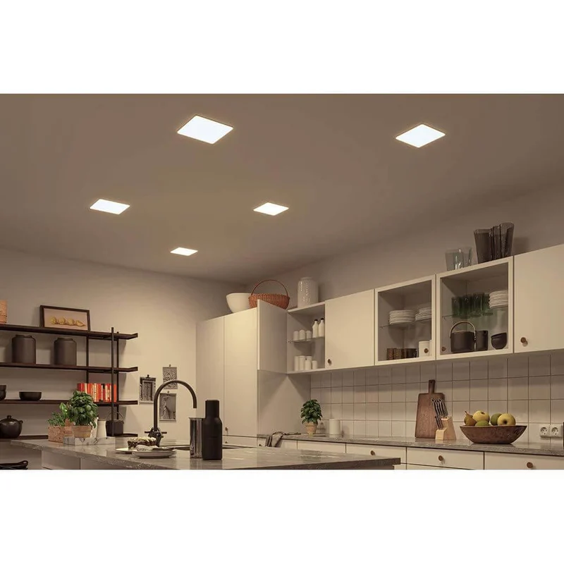 VariFit Veluna LED Einbaupanel CCT-Switch Eckig Weiß, Klar