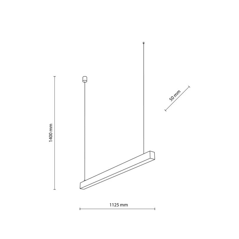 B-Ware Luxe LED Hängeleuchte Pendelleuchte schwarz Metall 1125 cm 4000 K