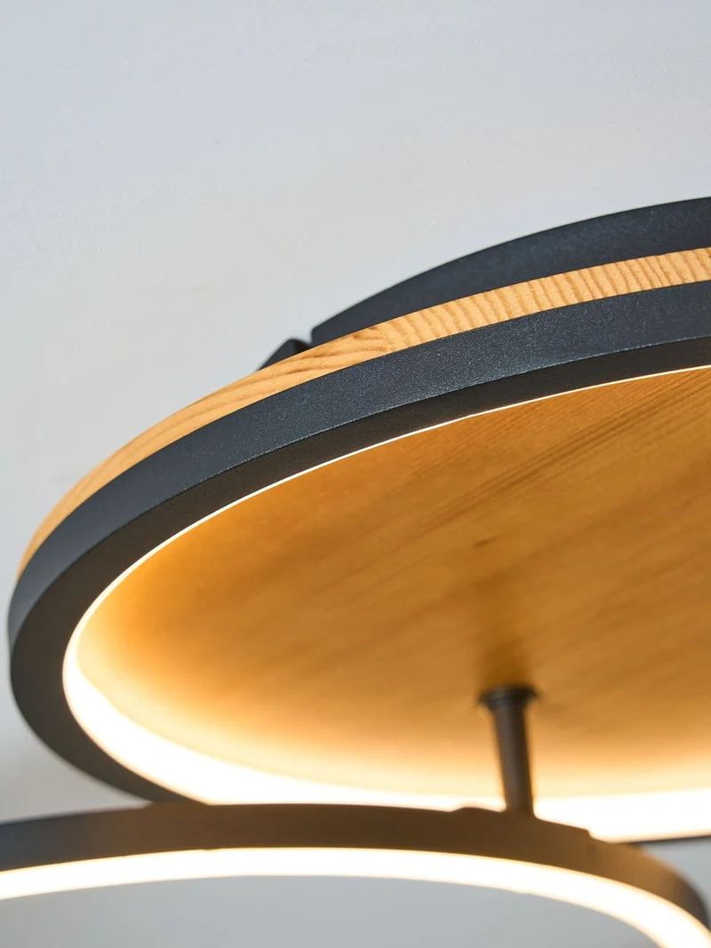 B-Ware Eco-Light LED-Deckenleuchte Kiru pinie Länge 87,4 cm Holz Deckenleuchte Lampe
