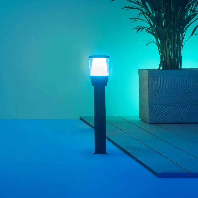 B-Ware WiZ Wegeleuchte Außenlampe LED schwarz RGBW Lampe 51,8 cm Smart Home Erweiterung