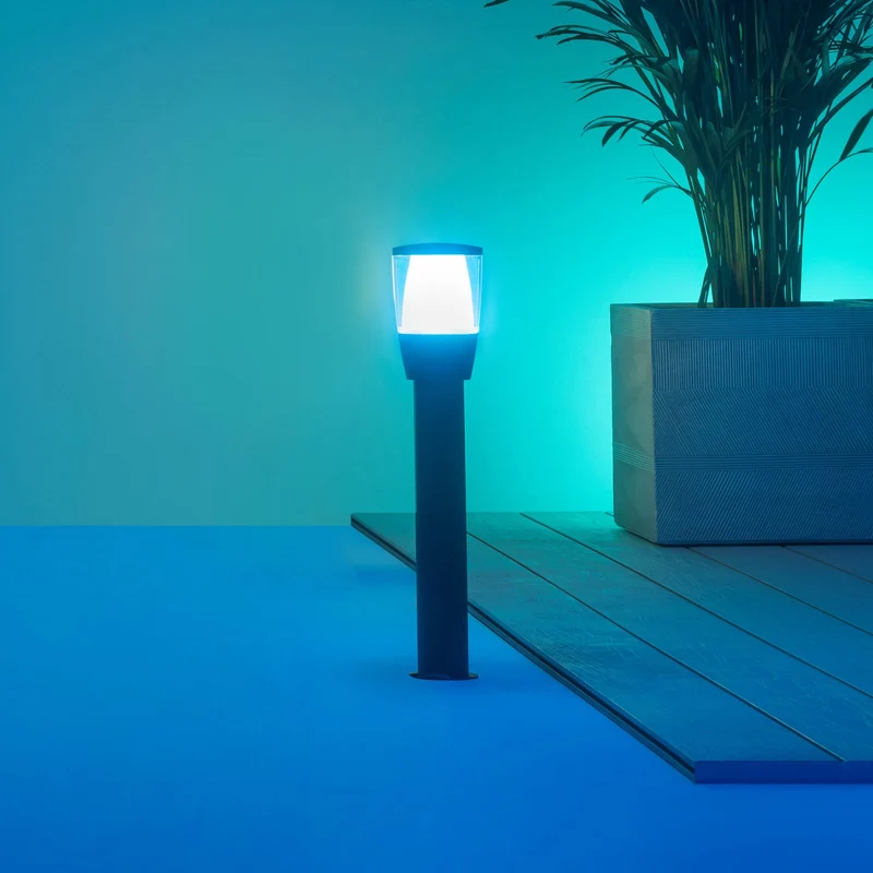 B-Ware WiZ Wegeleuchte Außenlampe LED schwarz RGBW Lampe 51,8 cm Smart Home Erweiterung