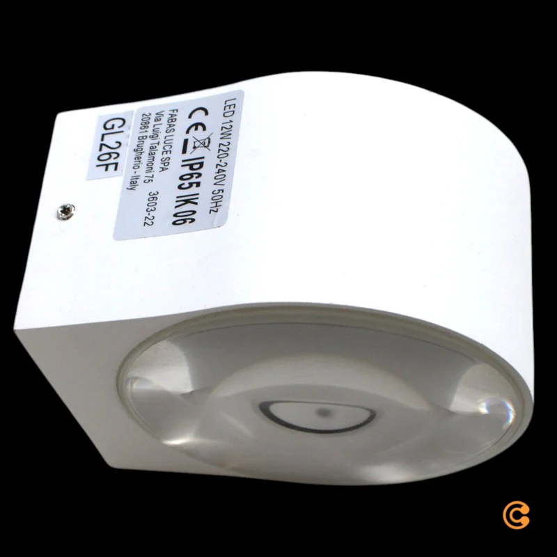 B-Ware FABAS LUCE Außenwandleuchte Wandlampe LED Glas Aluminium weiß transparent