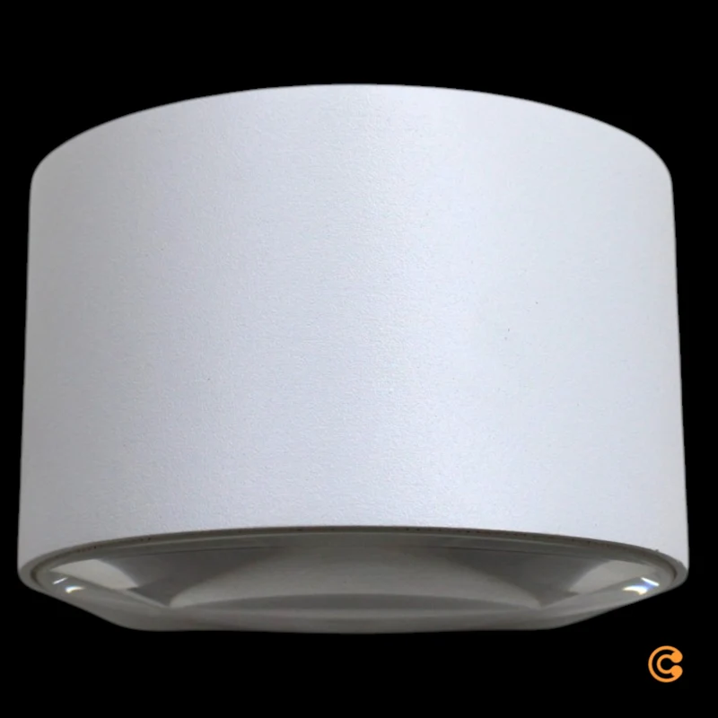 B-Ware FABAS LUCE Außenwandleuchte Wandlampe LED Glas Aluminium weiß transparent