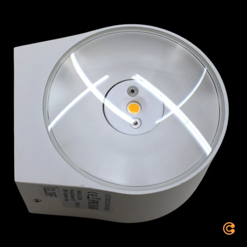 B-Ware FABAS LUCE Außenwandleuchte Wandlampe LED Glas Aluminium weiß transparent