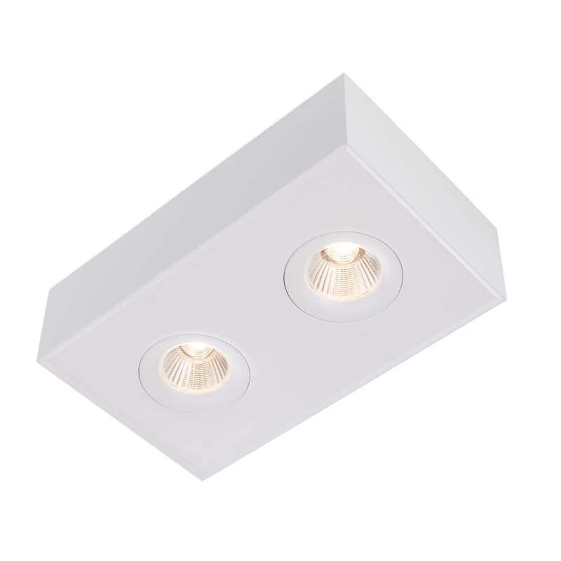 B-Ware SLC Leuchte Aufbauleuchte Deckenleuchte LED Downlight DL04 Surface X2 weiß 3000K