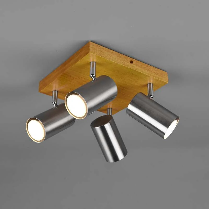 B-Ware Trio Lighting Deckenstrahler Deckenspot Marley Nickel matt Strahler Esszimmer