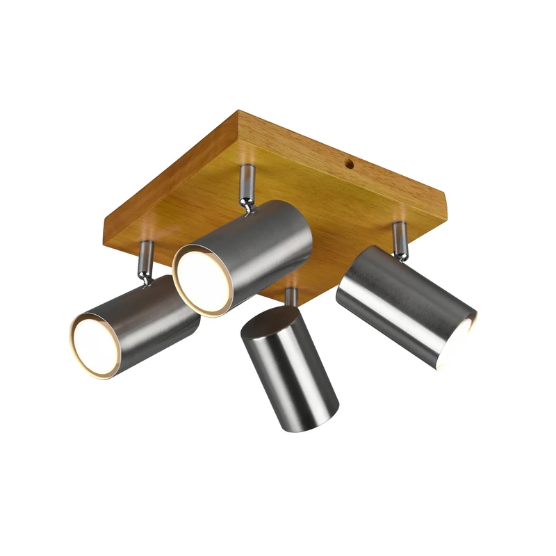 B-Ware Trio Lighting Deckenstrahler Deckenspot Marley Nickel matt Strahler Esszimmer