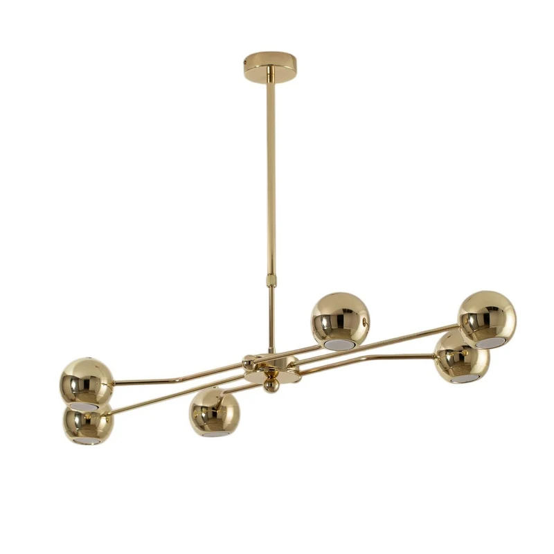 B-Ware Jupiter Hängeleuchte Tiana Pendelleuchte gold Stahl dimmbar LED 6flg SIEHE TEXT