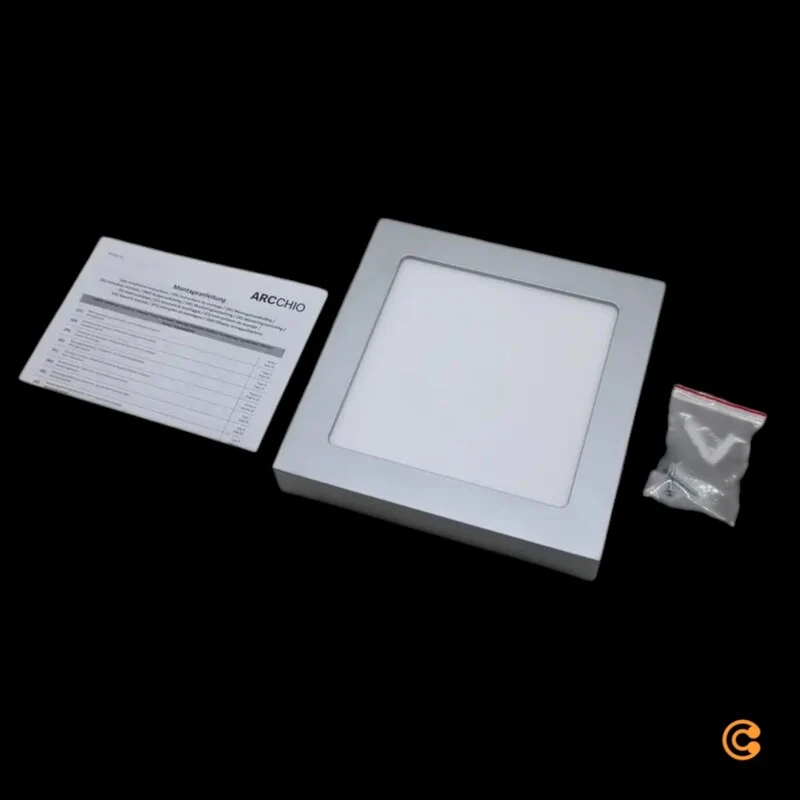 B-Ware Arcchio Deckenleuchte Deckenlampe LED Marlo Silber Quadrat Beleuchtung