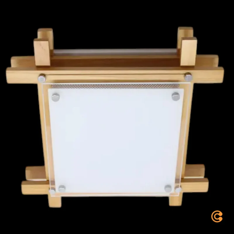 B-Ware Lindby Deckenleuchte Wandleuchte LED Holz dimmbar Beleuchtung Naturholz Weiss