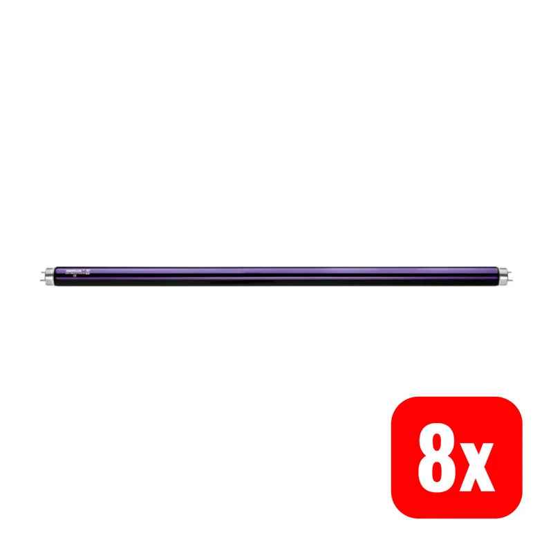 8x B-Ware Omnilux Röhre Leuchtstoffröhre Schwarzlicht UV Licht T8 600 mm 18 W 8 STÜCK