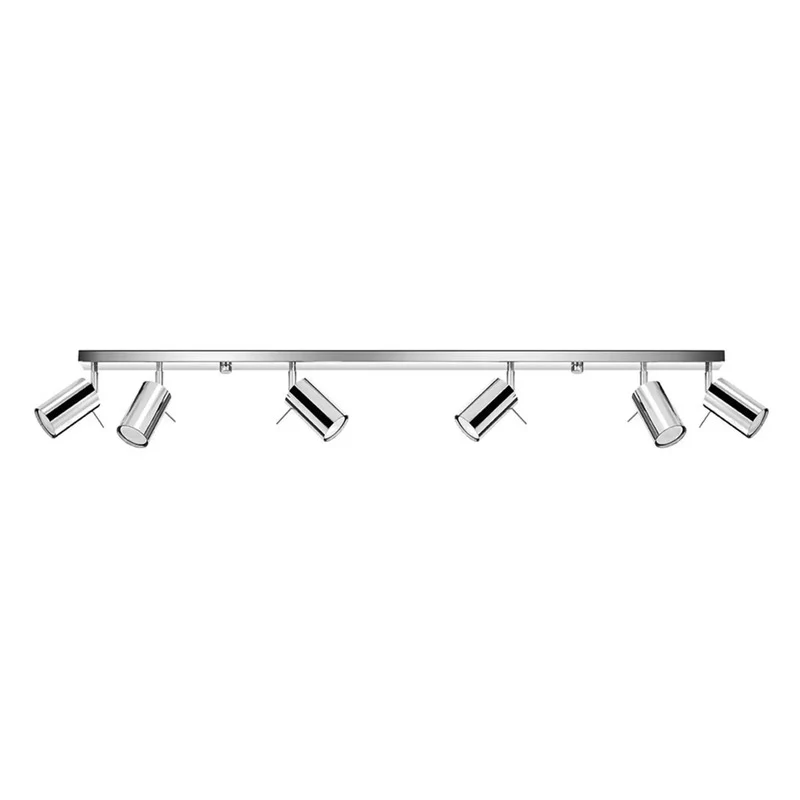 B-Ware Deckenspot Round chrom 6-flg linear Deckenleuchte Deckenlampe Lampe SIEHE TEXT