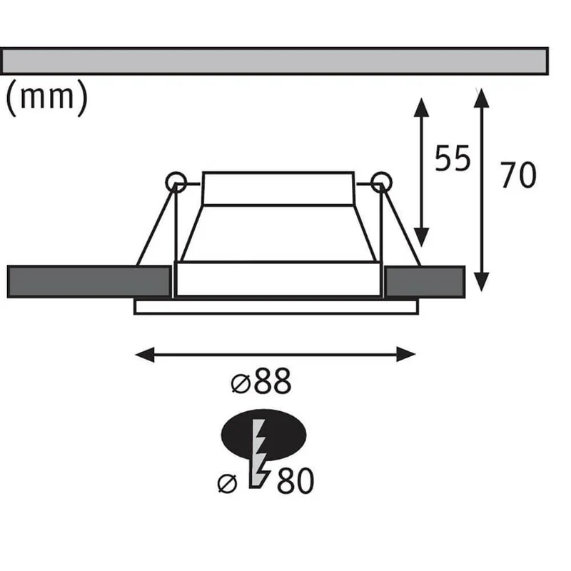 LED Einbauleuchte Cole LED Rund 8,8cm Weiß, Silber