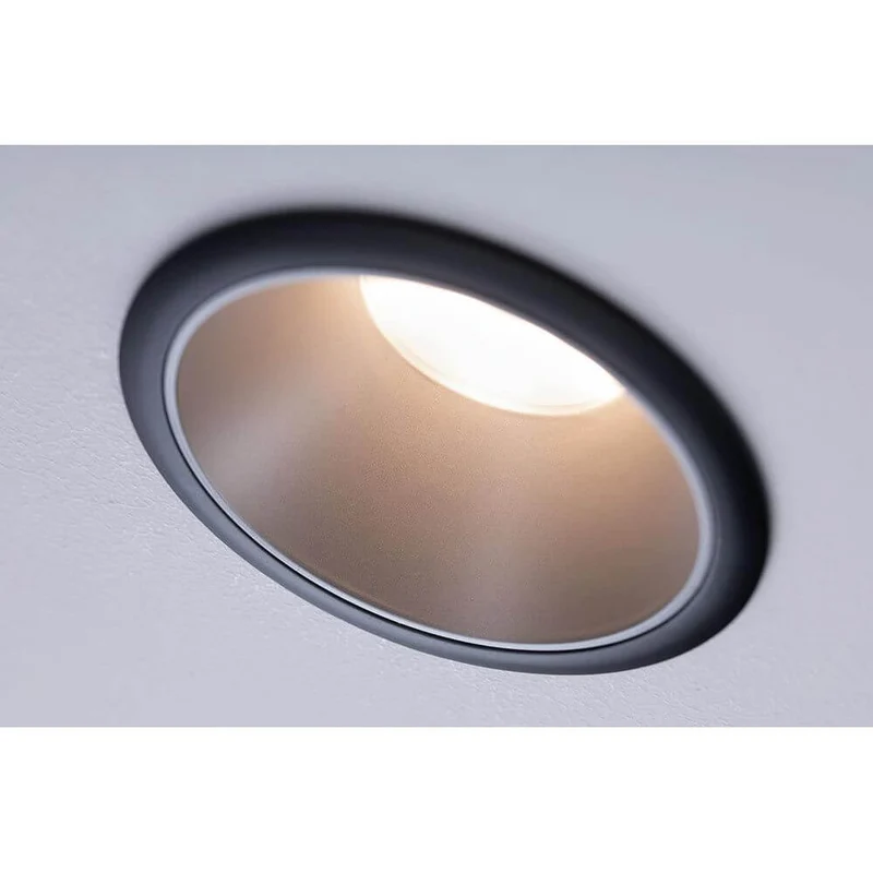LED Einbauleuchte Cole LED Rund 8,8cm Schwarz, Silber