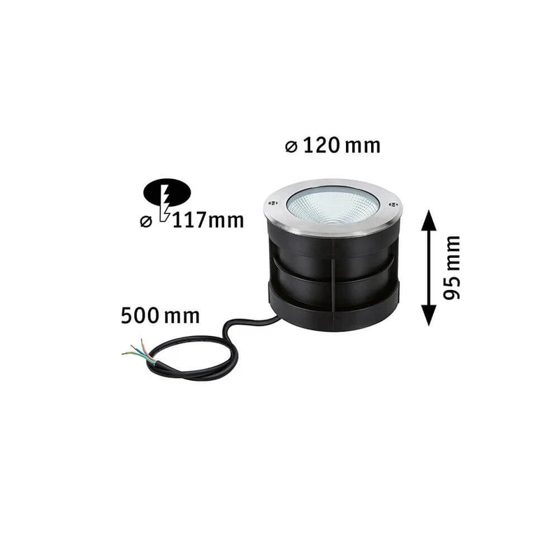 LED Bodeneinbauleuchte Floor Ø12cm Edelstahl IP67