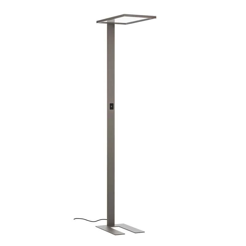 B-Ware Prios LED-Stehleuchte Standlampe Taronis 195 cm Touchdimmer Universalweiß Silber