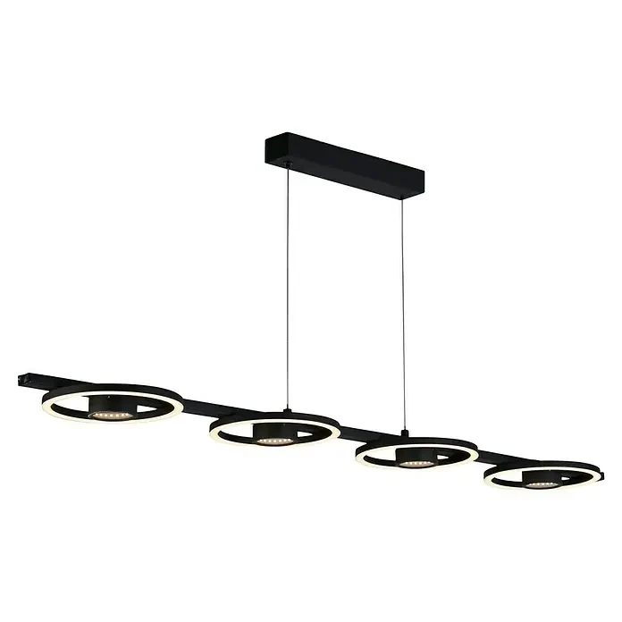 B-Ware Searchlight Hängeleuchte Pendelleuchte LED Leuchte Space Schwarz Metall 4-flg