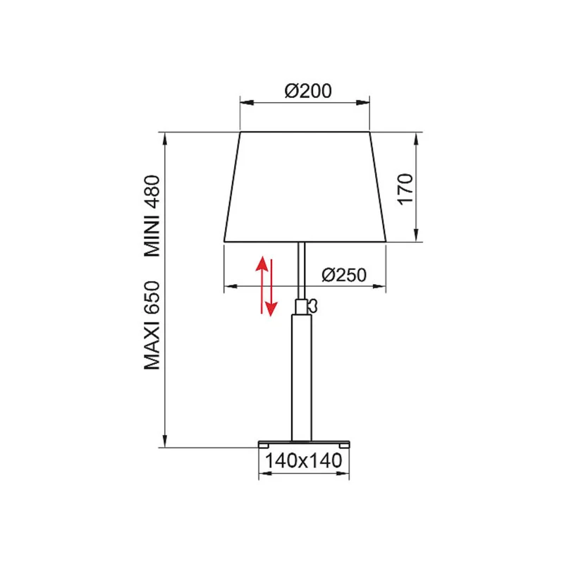 B-Ware Aluminor Quatro Up Tischlampe eiche hell chrom Tischlampe Nachttischlampe E27